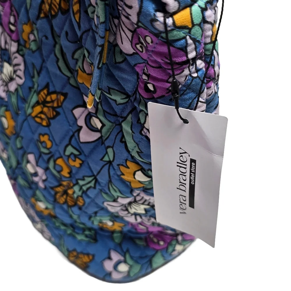Vera Bradley Wild Prairie Slouchy Bucket Shoulder Bag NWT Quilted Cotton - Picture 4 of 5